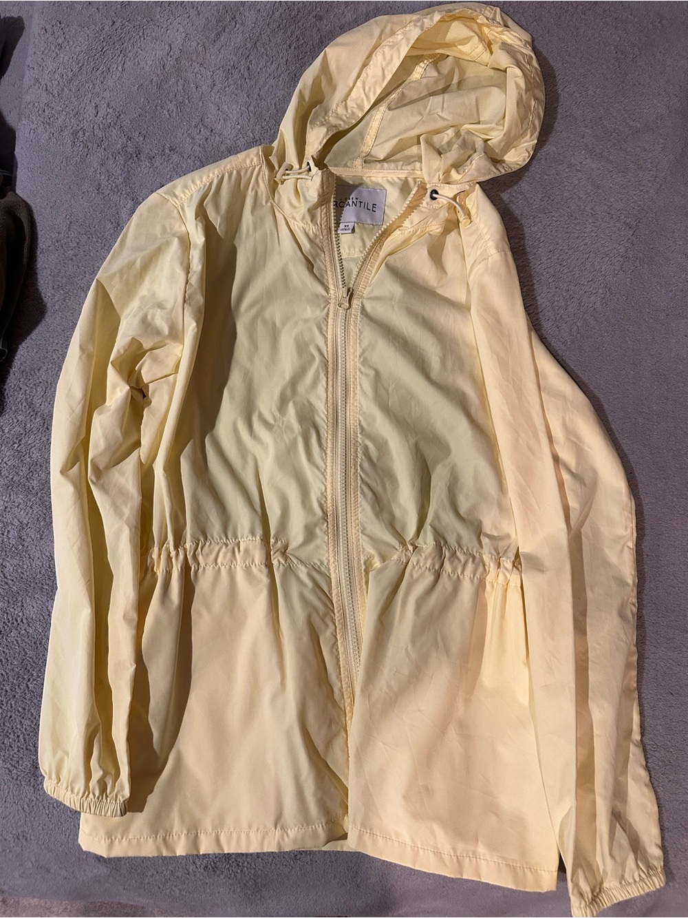 J. Crew factory Hooded rain Jacket Yellow Size XS